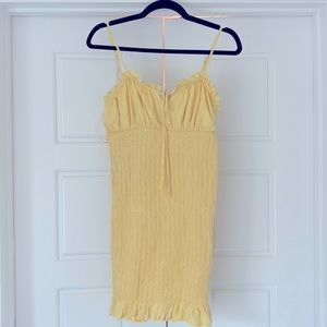 Yellow mini dress